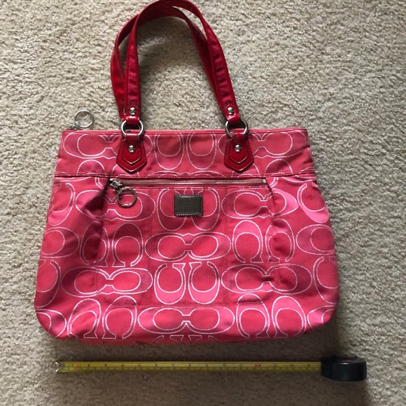 hot pink coach tote